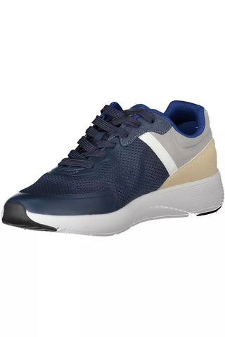 Blue Eco Leather Men Sneaker