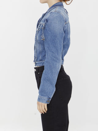 Cargo Crop Denim Jacket