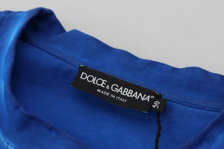 Blue Dgway Cotton Crewneck Pullover Sweater