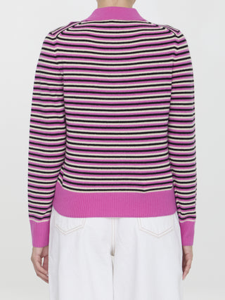 Striped Polo Sweater