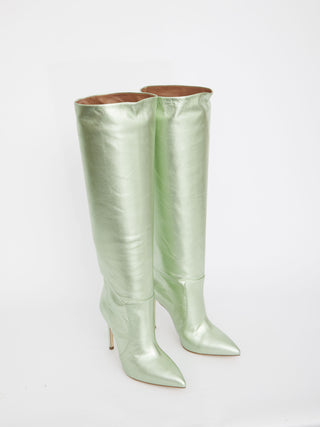 Green Leather Boots