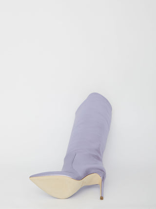 Lilac Leather Boots