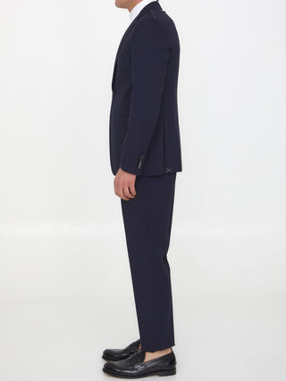 Blue Wool Two-piece Suit