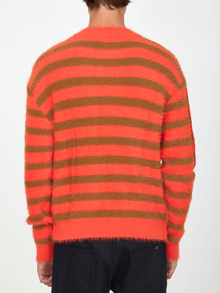 Orange And Beige Striped Jumper