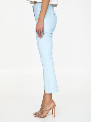 Light-blue Leather Pants