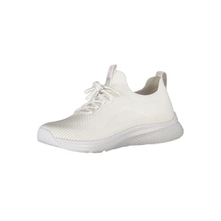 Elegant White Run-it Sneakers With Rose Detailing