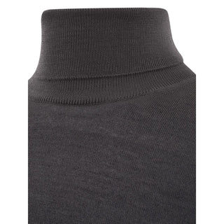 Elegant Gray Wool Sweater For Men