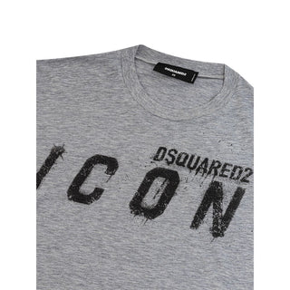 Sleek Gray Cotton Tee For Stylish Men