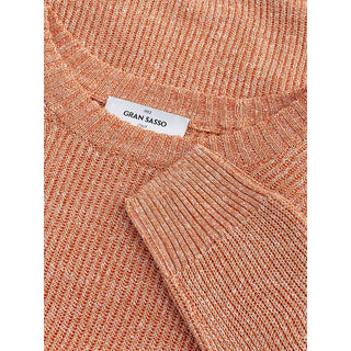 Orange Linen-cotton Blend Sweater