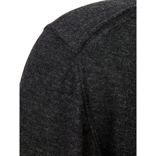 Elegant Gray Cashmere Sweater For Men