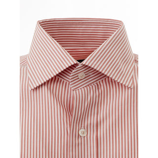 Elegant Pink Cotton Shirt For Men