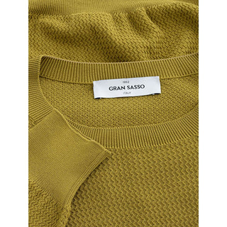 Elegant Green Cotton Sweater For Men