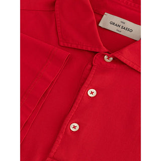 Elegant Cotton Polo In Ravishing Red