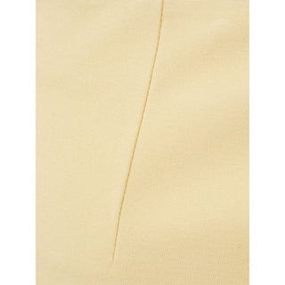 Elegant Yellow Viscose Skirt For Women