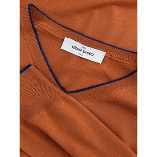 Chic Orange Woolen Sweater For Sophisticated Men