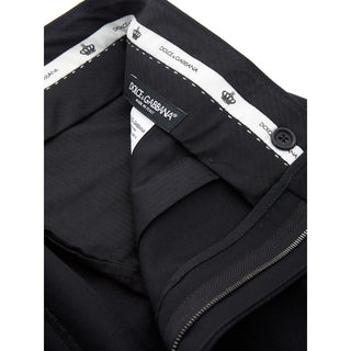 Elegant Polyester Black Pants For Men