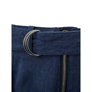 Elegant Linen Blue Trousers For Men