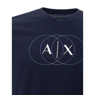 Sleek Blue Cotton Tee For Men