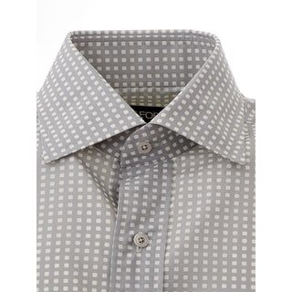 Elegant Cotton Gray Shirt For Men