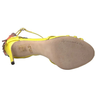 Yellow Butterfly Applique Sandals Shoes