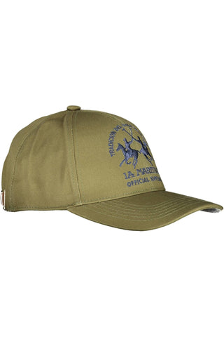 Green Cotton Men Cap