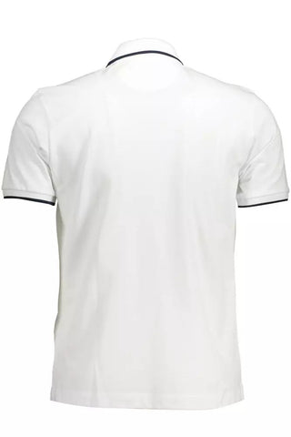 White Cotton Men Polo Shirt