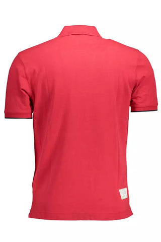 Red Cotton Men Polo Shirt