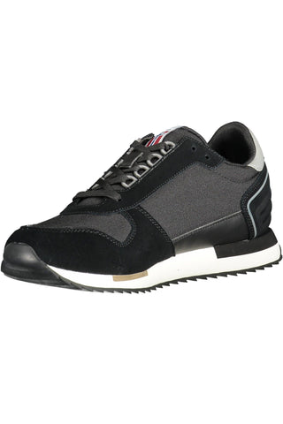 Black Polyester Men Sneaker