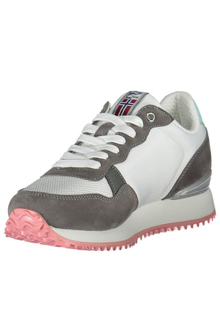 White Polyester Women Sneaker