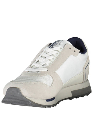 White Polyethylene Men Sneaker