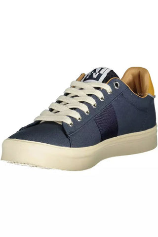 Blue Polyester Men Sneaker