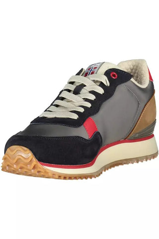 Gray Polyester Men Sneaker