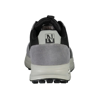 Sleek Gray Sports Sneakers With Contrast Detailing