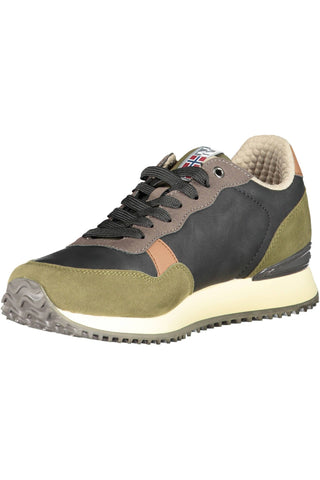 Green Polyester Men Sneaker