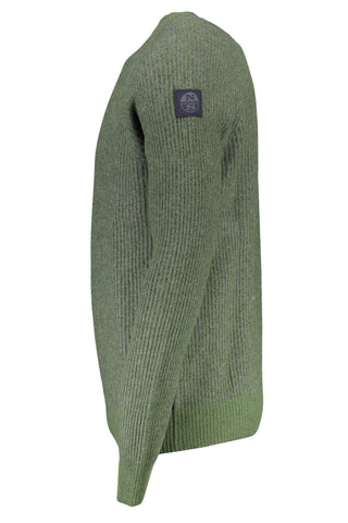 Green Wool Men Sweater