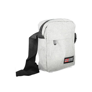 Gray Polyester Shoulder Bag