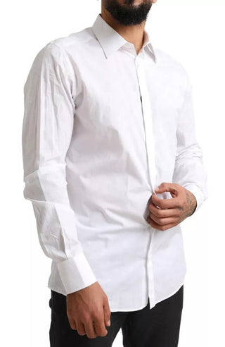 White Gold Formal Cotton Tuxedo Dress Shirt