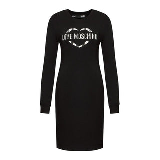 Chic Cotton Blend Logo Dress