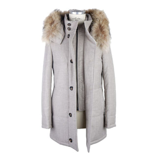 Italian Wool-cashmere Blend Gray Jacket