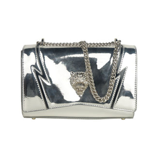 Elegant Gray Chain-strapped Shoulder Bag