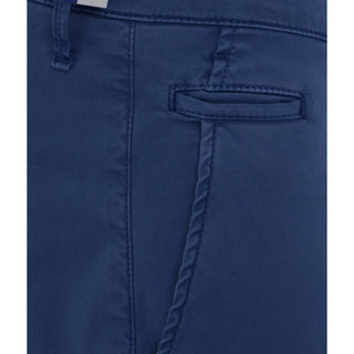 Elegant Slim Fit Chino Trousers In Blue