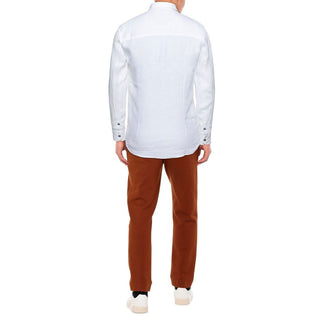 Elegant White Linen Shirt For Men