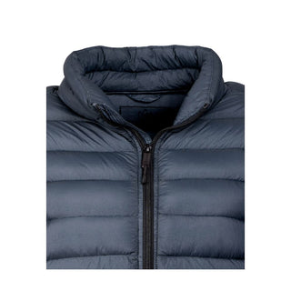 Chic Blue Padded Zip Vest For Men