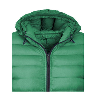 Chic Hooded Down Nylon Jacket In Lush Green