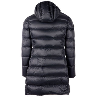 Reversible Long Down Jacket In Sleek Black