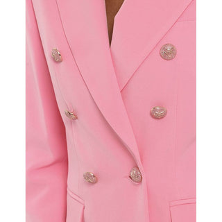 Elegant Pink Nylon Classic Jacket