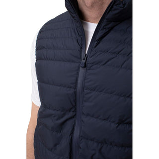 Sleek Blue Puffer Vest For A Modern Look