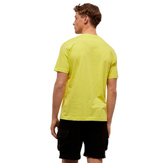 Embossed Logo Cotton T-shirt In Yellow