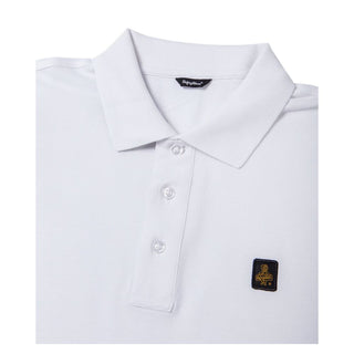 Elegant White Polo With Embroidered Logo