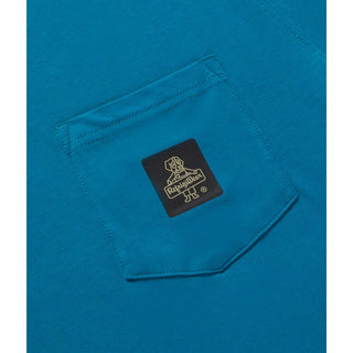 Chic Light Blue Cotton Tee With Chest Logo